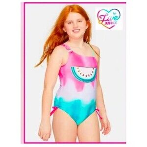 Justice color changing one piece swimsuit size 12 for girls